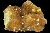 Sparkling Sulfur On Matrix Of Calcite Crystals - Poland #79237-1